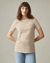 Women's Standard Crew Tee - Striped - Cashew Stripe